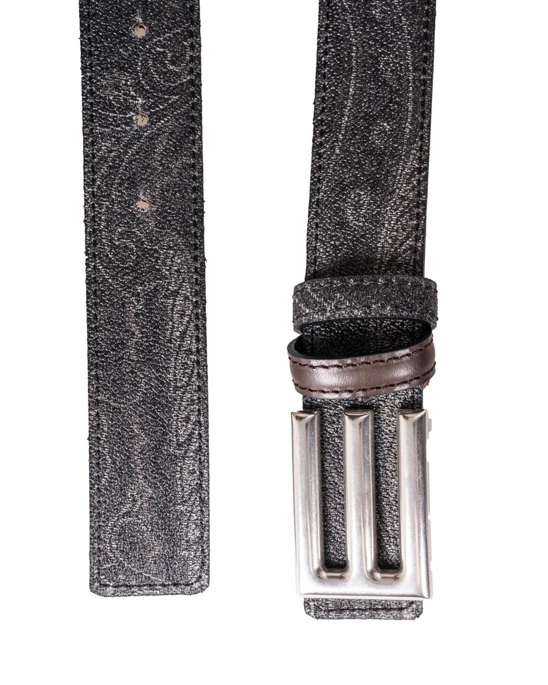 shop ETRO  Cintura: Etro cintura reversibile, da un lato realizzata in pelle e dall'altro è caratterizzata dall'iconica tela Paisley jacquard con fibbia con E.
Larghezza: 3,5 cm.
Esterno: Tessuto di cotone Paisley jacquard spalmato con grana opaca e doppiato in tela.
Interno: 100% pelle di vitello.
Made in Italy.. MP3D0001 AA063-M0019 number 31303